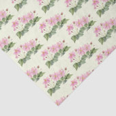 Papier Mousseline Aquarelle rose japonais anémone illustration (Détail)