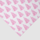 Papier Mousseline Aquarelle rose kitsch Motif d'arbre de Noël (Détail)