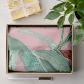 Papier Mousseline Aquarelle rose moderne Tropical Banana Palm Feuill (Cadeau)