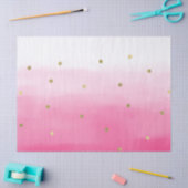 Papier Mousseline Aquarelle rose or Confetti Ombre (Artisanat)