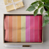 Papier Mousseline Aquarelle rose, orange et jaune (Cadeau)