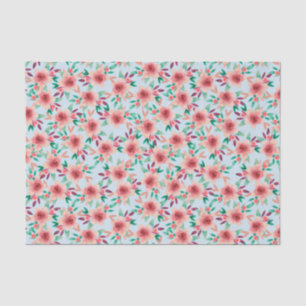 Papier Mousseline Aquarelle rose pâle Baby shower à motifs floraux