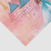 Papier Mousseline Aquarelle rose princesse (Détail)