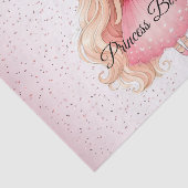 Papier Mousseline Aquarelle rose princesse Anniversaire (Détail)