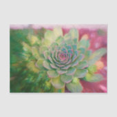 Papier Mousseline Aquarelle rose rose rustique Succulente (Recto)
