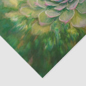 Papier Mousseline Aquarelle rose rose rustique Succulente (Détail)