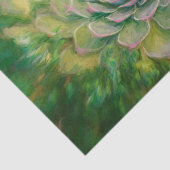 Papier Mousseline Aquarelle rose rose rustique Succulente (Détail)