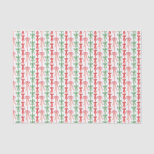 Papier Mousseline Aquarelle Rose, Rouge et Vert Coquette Vaches