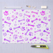 Papier Mousseline Aquarelle rose violet Empreintes de pattes Anniver (Artisanat)