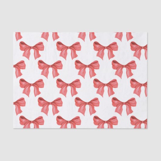 Papier Mousseline Aquarelle rouge Bow (Recto)