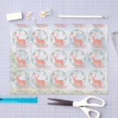 Papier Mousseline Aquarelle Russe Reindeer Boho (Artisanat)