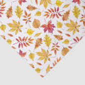 Papier Mousseline Aquarelle Rustique Automne quitte Motif (Détail)