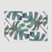 Papier Mousseline Aquarelle Rustique Palm Feuille Tropical (Recto)