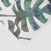 Papier Mousseline Aquarelle Rustique Palm Feuille Tropical (Détail)