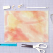 Papier Mousseline Aquarelle rustique rouge, orange et jaune (Artisanat)