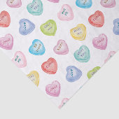 Papier Mousseline Aquarelle Saint Valentin Coeurs de conversation (Détail)