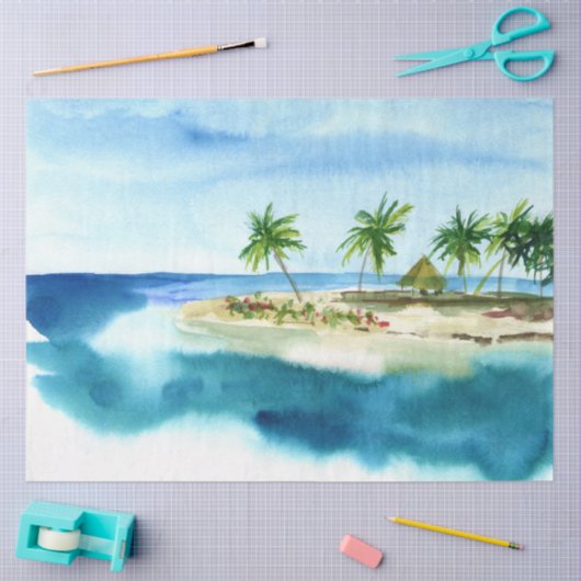 Papier Mousseline Aquarelle Seascapes Series Design 2 (Artisanat)