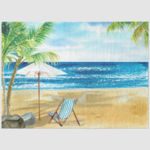 Papier Mousseline Aquarelle Seascapes Series Design 4