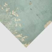 Papier Mousseline Aquarelle Shabby chic papillon orange & rose (Détail)