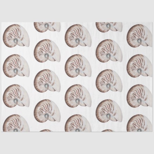 Papier Mousseline Aquarelle sous-marine SeaShell Series Design 9 (Recto)