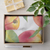 Papier Mousseline Aquarelle striée Ppêche les fruits (Cadeau)
