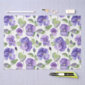 Papier Mousseline Aquarelle Style Pansy violet Type Fleurs (Artisanat)