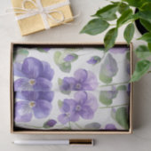 Papier Mousseline Aquarelle Style Pansy violet Type Fleurs (Cadeau)
