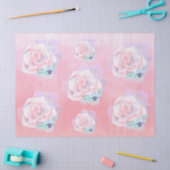 Papier Mousseline Aquarelle Succulente (Artisanat)