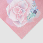 Papier Mousseline Aquarelle Succulente (Détail)