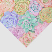 Papier Mousseline Aquarelle Succulente Jolie couleur Pastel (Détail)
