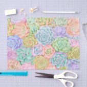 Papier Mousseline Aquarelle Succulente Jolie couleur Pastel (Artisanat)