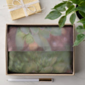 Papier Mousseline Aquarelle Succulente Rustique Vert Pays (Cadeau)