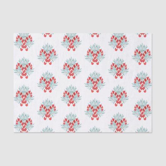 Papier Mousseline Aquarelle Sucre de canne de Noël Garland (Recto)