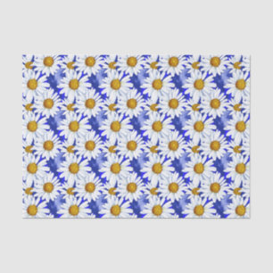 Papier Mousseline Aquarelle sur Denim Blue