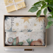 Papier Mousseline Aquarelle Teddy Bear Stars Vert Vélo Beau (Cadeau)