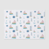 Papier Mousseline Aquarelle Thème nautique (Recto)