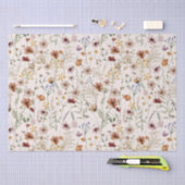 Papier Mousseline Aquarelle Tiny Bloom Boho Motif Floral (Artisanat)
