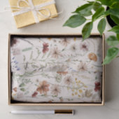 Papier Mousseline Aquarelle Tiny Bloom Boho Motif Floral (Cadeau)