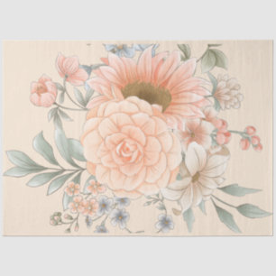 Papier Mousseline Aquarelle tonique bracelet Jardin Fleurs Découpage