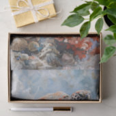 Papier Mousseline Aquarelle Tortue de mer et découpage de corail (Cadeau)