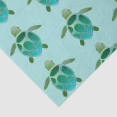 Papier Mousseline Aquarelle Tortues marines (Détail)