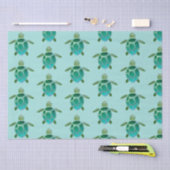 Papier Mousseline Aquarelle Tortues marines (Artisanat)