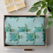 Papier Mousseline Aquarelle Tortues marines (Cadeau)