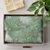 Papier Mousseline Aquarelle tropicale Feuilles verts (Cadeau)