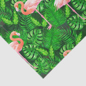 Papier Mousseline Aquarelle tropicale Flamant rose (Détail)