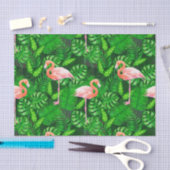 Papier Mousseline Aquarelle tropicale Flamant rose (Artisanat)
