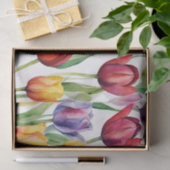 Papier Mousseline Aquarelle Tulipe Fleurs N'Importe Quelle Occasion (Cadeau)