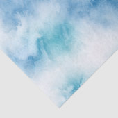 Papier Mousseline Aquarelle Turquoise bleue Abstraite (Détail)