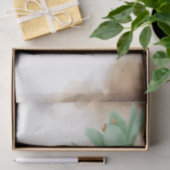 Papier Mousseline Aquarelle Turquoise vert gris Fleur Floral Découpa (Cadeau)