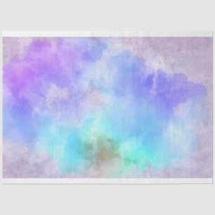 Papier Mousseline Aquarelle Turquoise violet Arrière - plan de décou